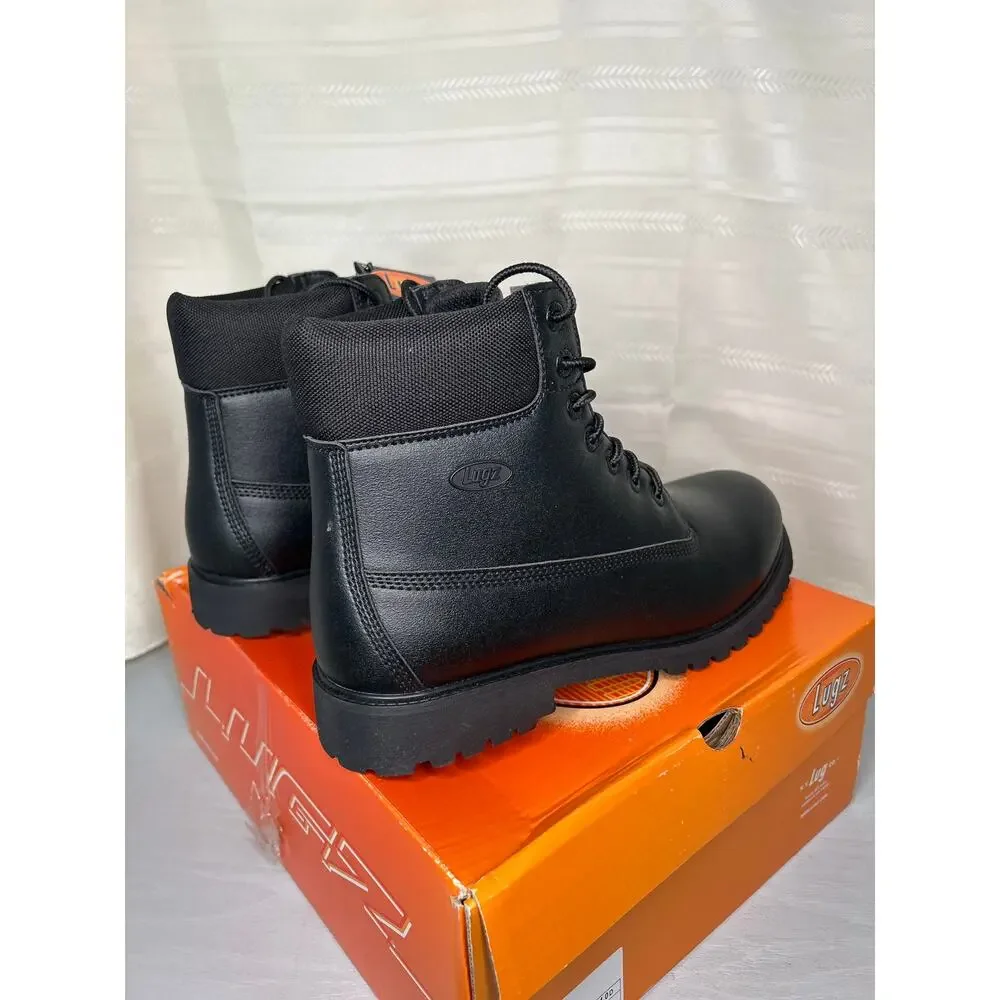 Lugz Convoy WR Men's Water Resistant Work Boots Black Size 11D NEW